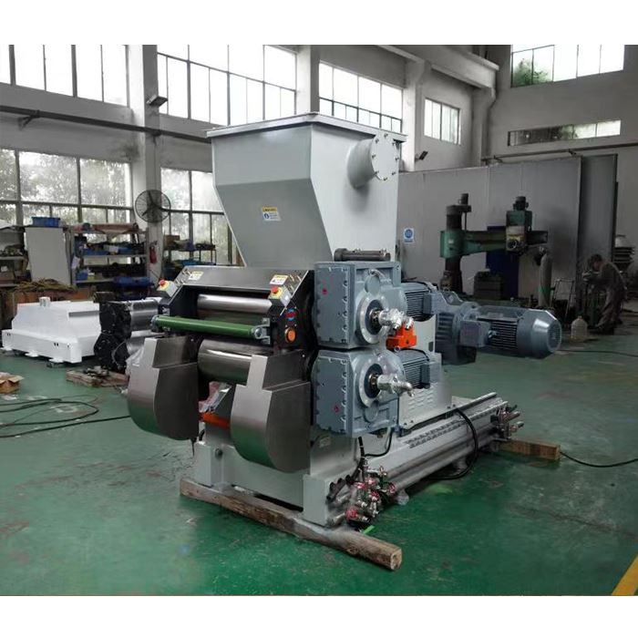 Máquina laminadora de extrusión de caucho de doble husillo
